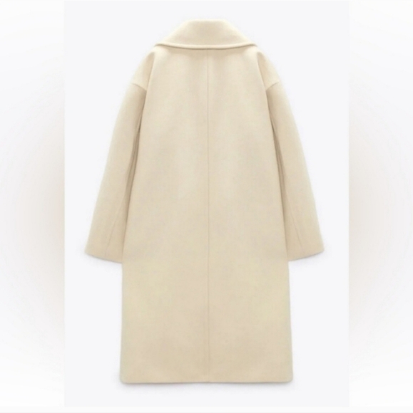 Zara Oversized Cream Coat - Picture 7 of 9